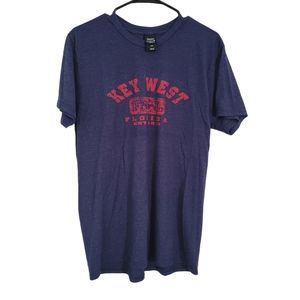 Hanes - Key West Florida Vacation Tee - Men's Large Navy Red